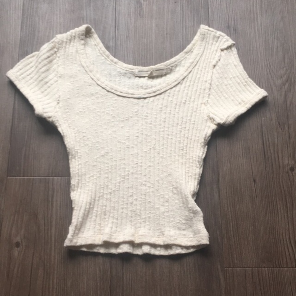 Cream coloured knit top